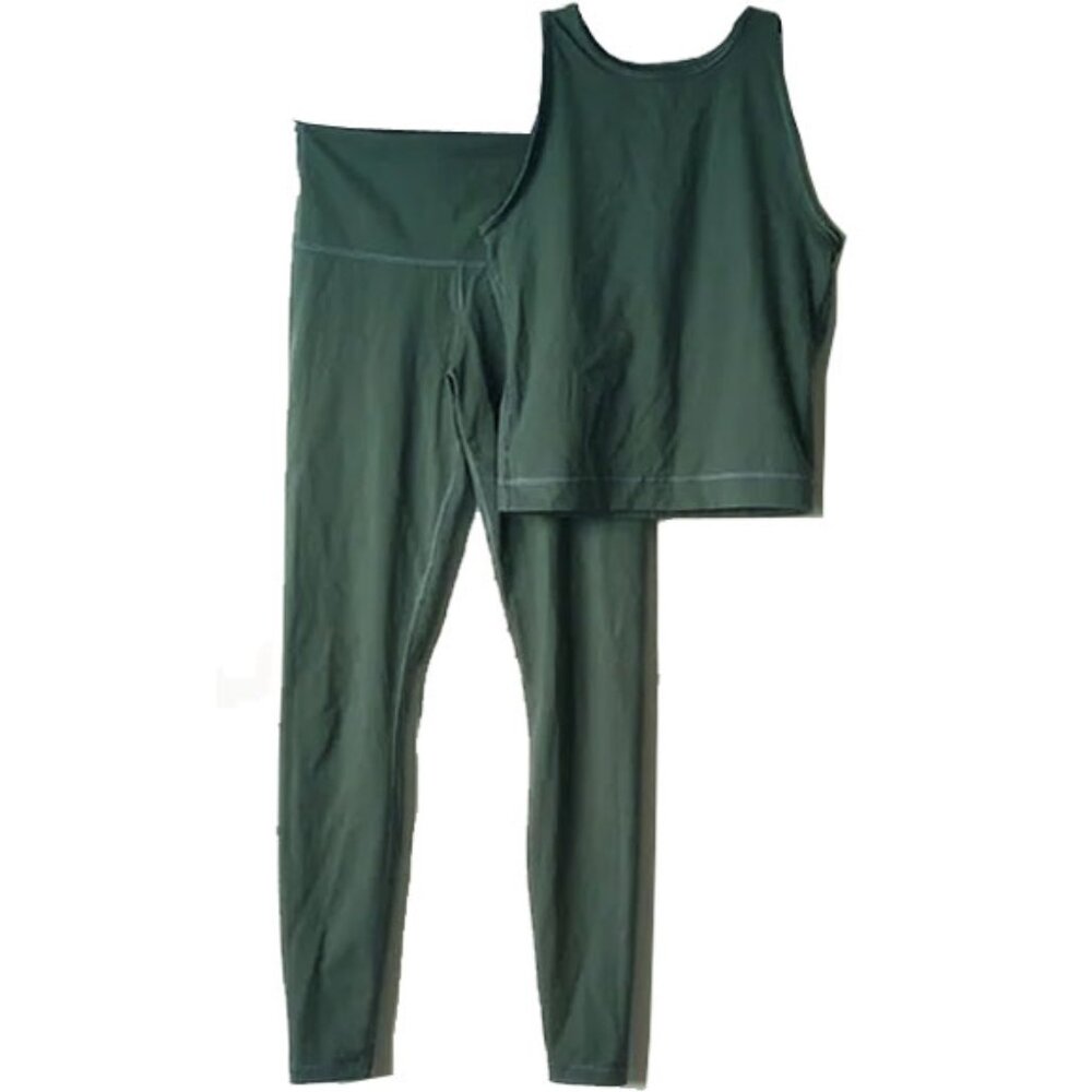 Everlane The Perform High Neck Longline Bra Top High Rise Ankle Athletic Legging